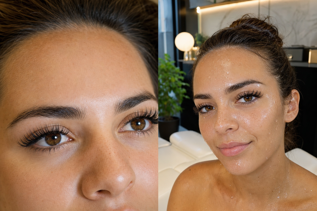 can you swim in eyelash extensions